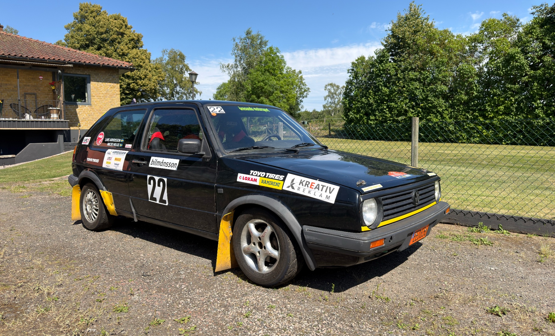 Volkswagen Golf Mk2 rallybil i action